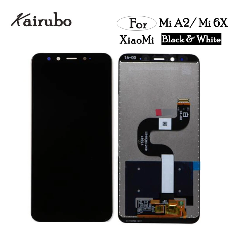 

20Pcs For Xiaomi Mi A2 MIA2 LCD Display Digitizer Touch Screen Replacement for xiaomi MI 6X MI6x Phone Parts AAA quality LCD