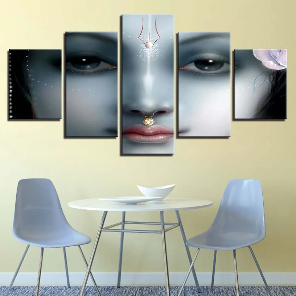 5 шт. настенные картины Shri Krishna Maha Mantra|prints pictures|abstract posterhd prints |