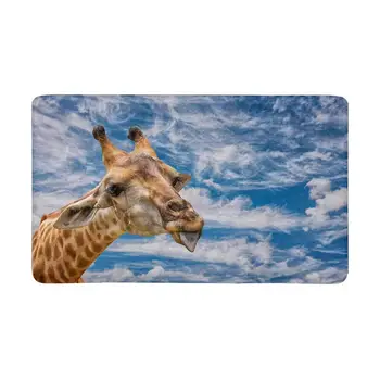 

Giraffe Show Tongue Indoor Doormat Large Non Slip Front Entrance Door Mat Rug