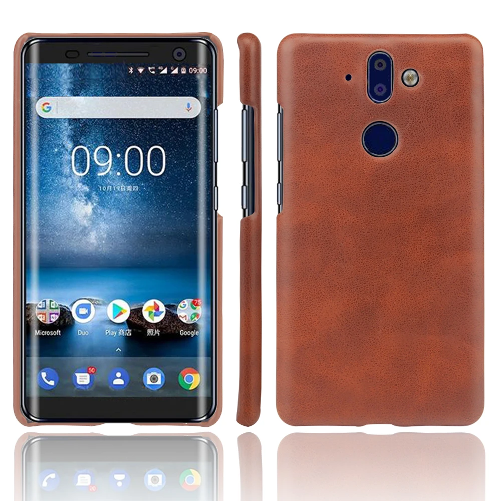 Case For Nokia 9 Brown Single Color Phone Cases For Nokia9 Hard Back Covers For Nokia 9 Coque For Nokia9 Support Dropshipping (21)