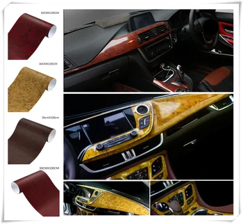 

Car interior film wood grain paper color bright surface console for Honda Pilot Insight HR-V CR-V Odyssey Jazz Fit