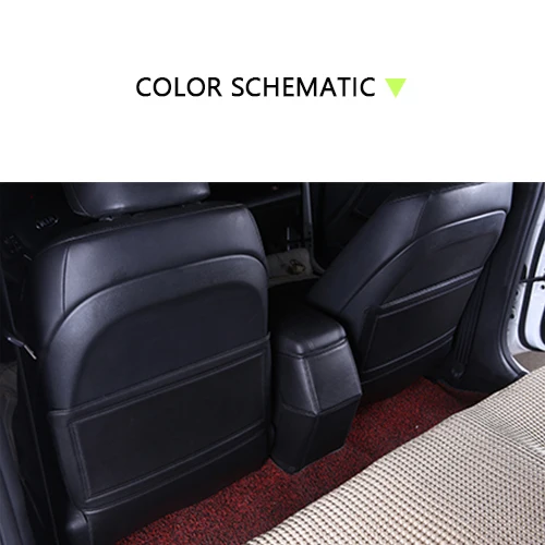 3X задний центральный подлокотник-ящик сиденье спинка анти-удар анти-грязный коврик защита коврик для BMW 5 серии 5GT F10 E60 E61 525i 528i 530i - Название цвета: Black