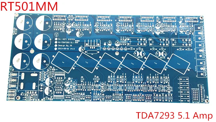 

pcb board empty board 5.1 hifi amplifier board with preamp tda7293 subwoofer with protection large watt diy Home video