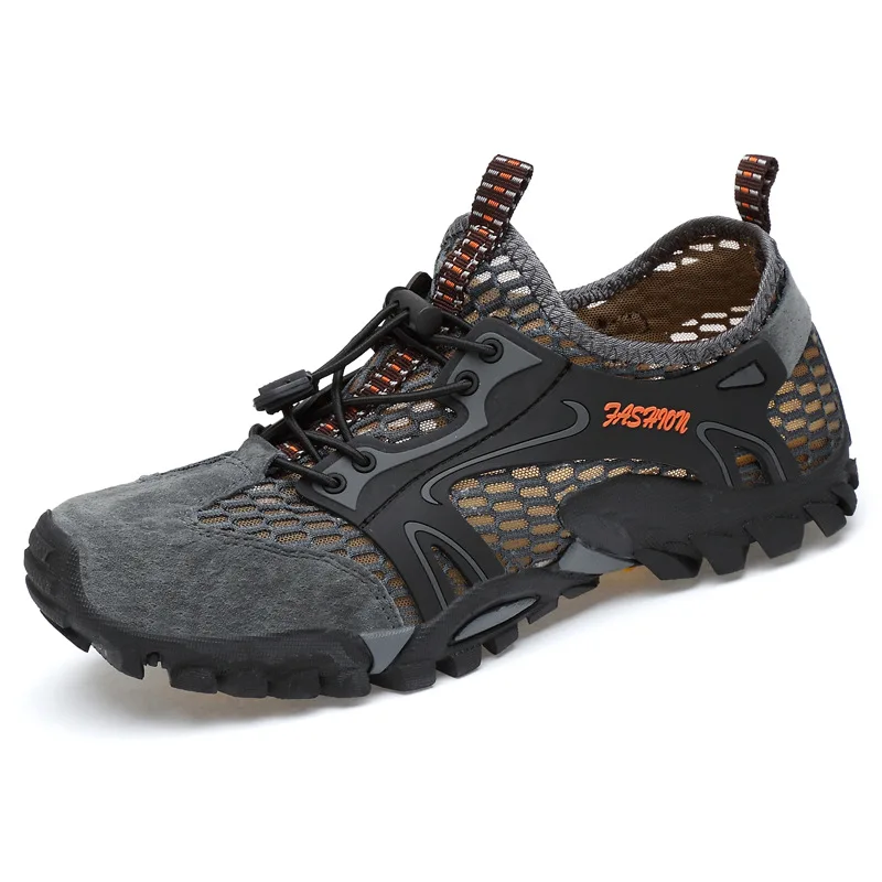 men's breathable mesh casual light outdoor hiking shoes