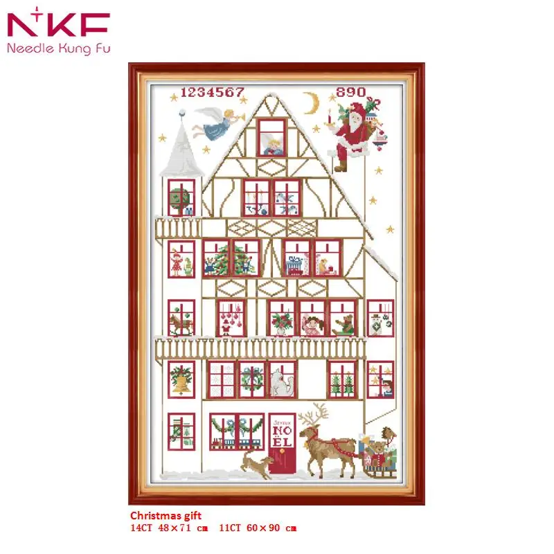 

NKF New Arrival DIY Set Christmas gift 11CT 14CT DMC Needlework Painting Cross Stitch Embroidery Kits for Home Decor