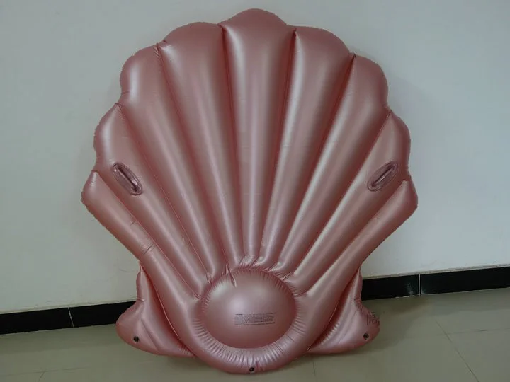 Concha flutuante inflável para piscina, brinquedo aquático