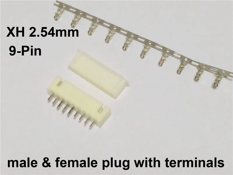 10 sets, Micro Mini 2.54mm XH 9 Pin Connector Plug ( Male, Female