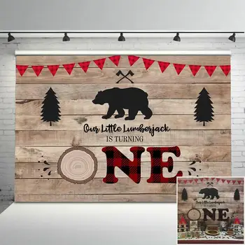 

Lumberjack First Birthday Backdrop Buffalo Plaid Decorations Parties Backdrop Lumberjack Birthday Background for Party Supplies