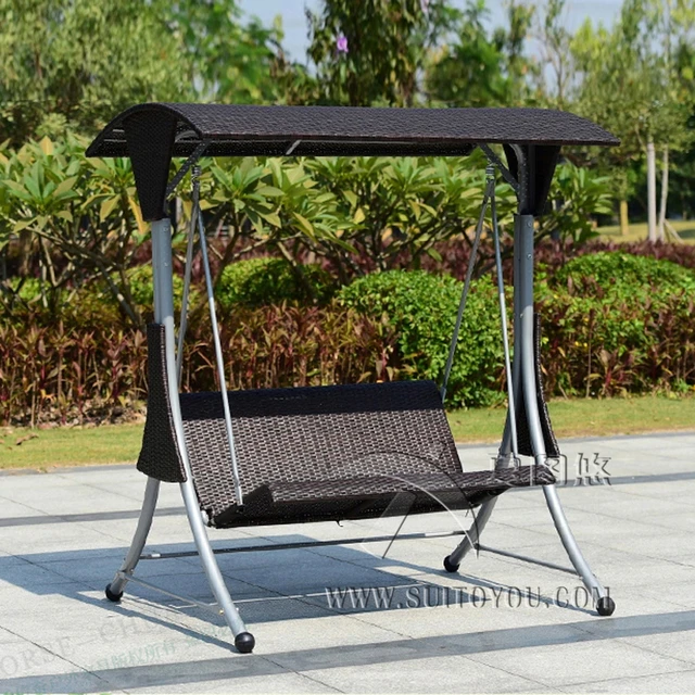 2 Person High Quality Wicker Garden Leisure Swing Chair Outdoor 2 Person High Quality Wicker Garden Leisure Swing Chair Outdoor Hammock Patio Cover Seat Bench