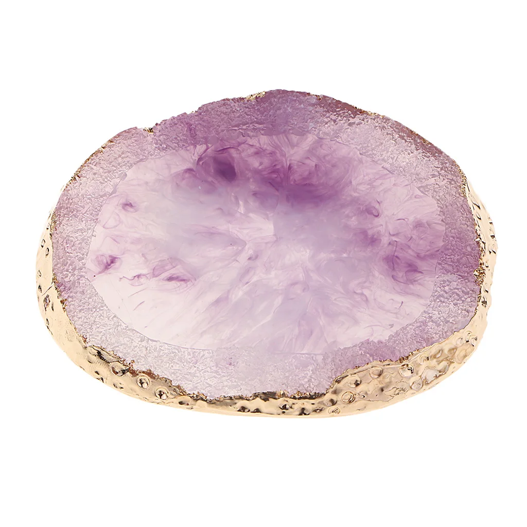 Resin Imitation Agate Nail Art Palette Drink Coaster Cup Mat Decor