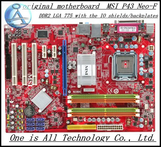 Free shipping original motherboard for MSI P43 Neo-F DDR2 LGA 775 p43 Desktop Motherboard 100% new desktop motherboard 945gc f fully integrated network support core celeron 775 pin motherboard ddr2 free shipping