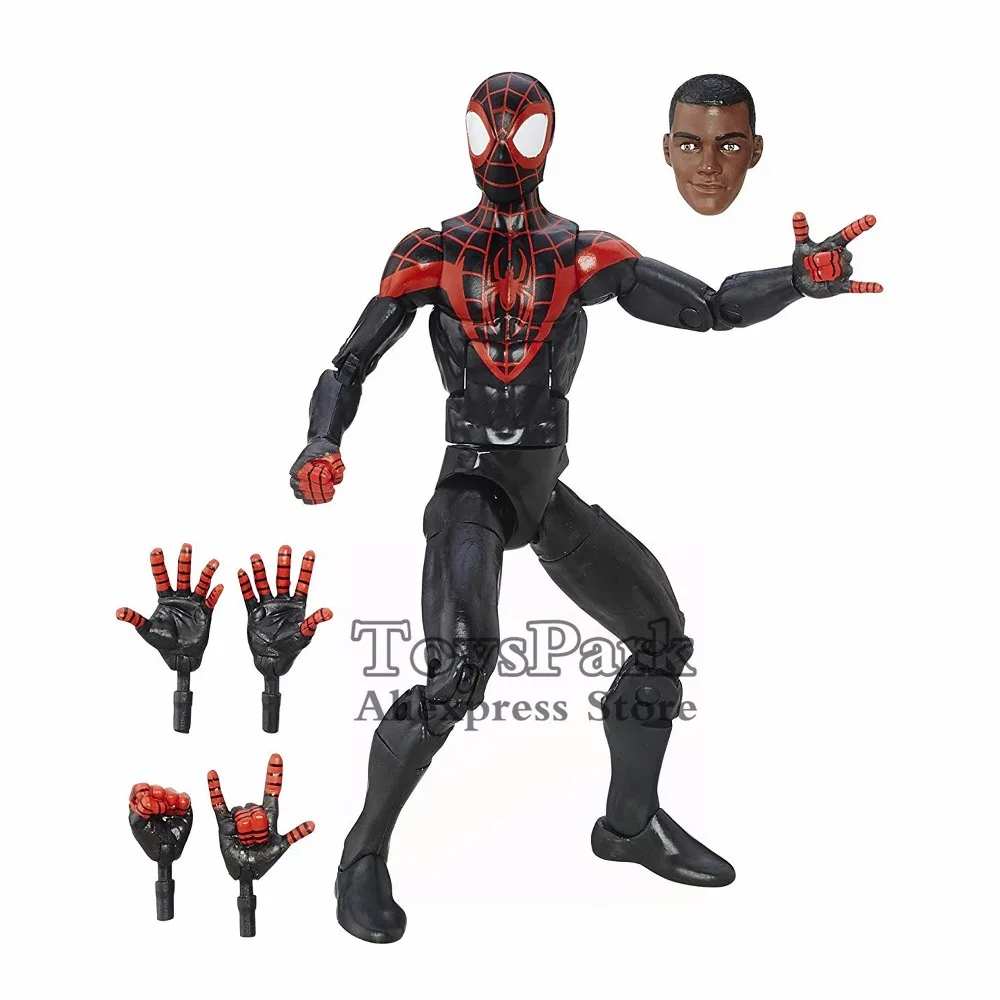 

ToysPark Marvel Legends Series 6" Ultimate Spider Man Miles Moral Action Figure From 2017 Space Venom BAF Wave Collectible Loose