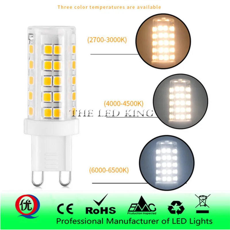 

Dimmable Mini G9 LED Corn Light SMD 2835 Bulb Spotlight For Chandelier Replace 30W 50W Halogen Lamp 33 51 75LEDs AC 110V 220V