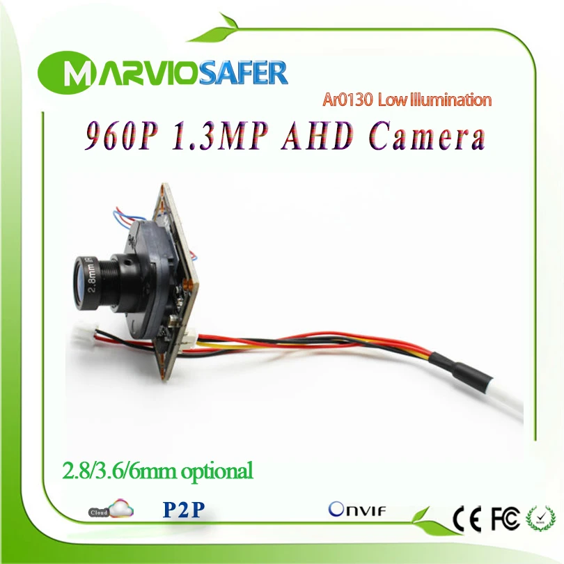 Image of "1.3MP 960P HD CCTV AHD-M AHD Camera Module Board with IRCUT and Lens 1200TVL 2400TVL Resolution replace CCD Camera camara"