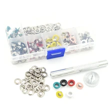 120 sets and tools package .Paint color eyelets. Eyelets rivets. Corn. Color buttonholes. 5mm multicolor corns buckle. Eyelets.