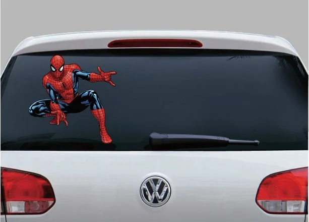 

4 Sizes! Spiderman Car Stickers Perspective Side Door Rear Window Spare Tire House Flame Styling Waterproof Mural Vinyl Wall