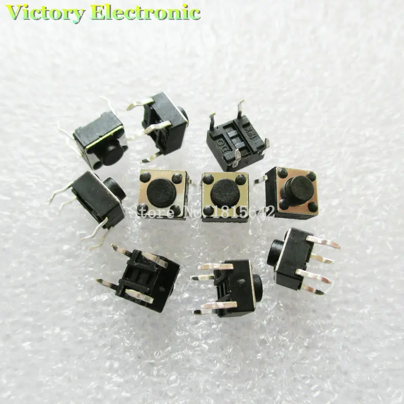 

New 50PCS/Lot 6*6*4.3mm for Tact Switch Push Button Tactile Pushbutton LCD Screen Monitor 6X6X4.3MM Switch