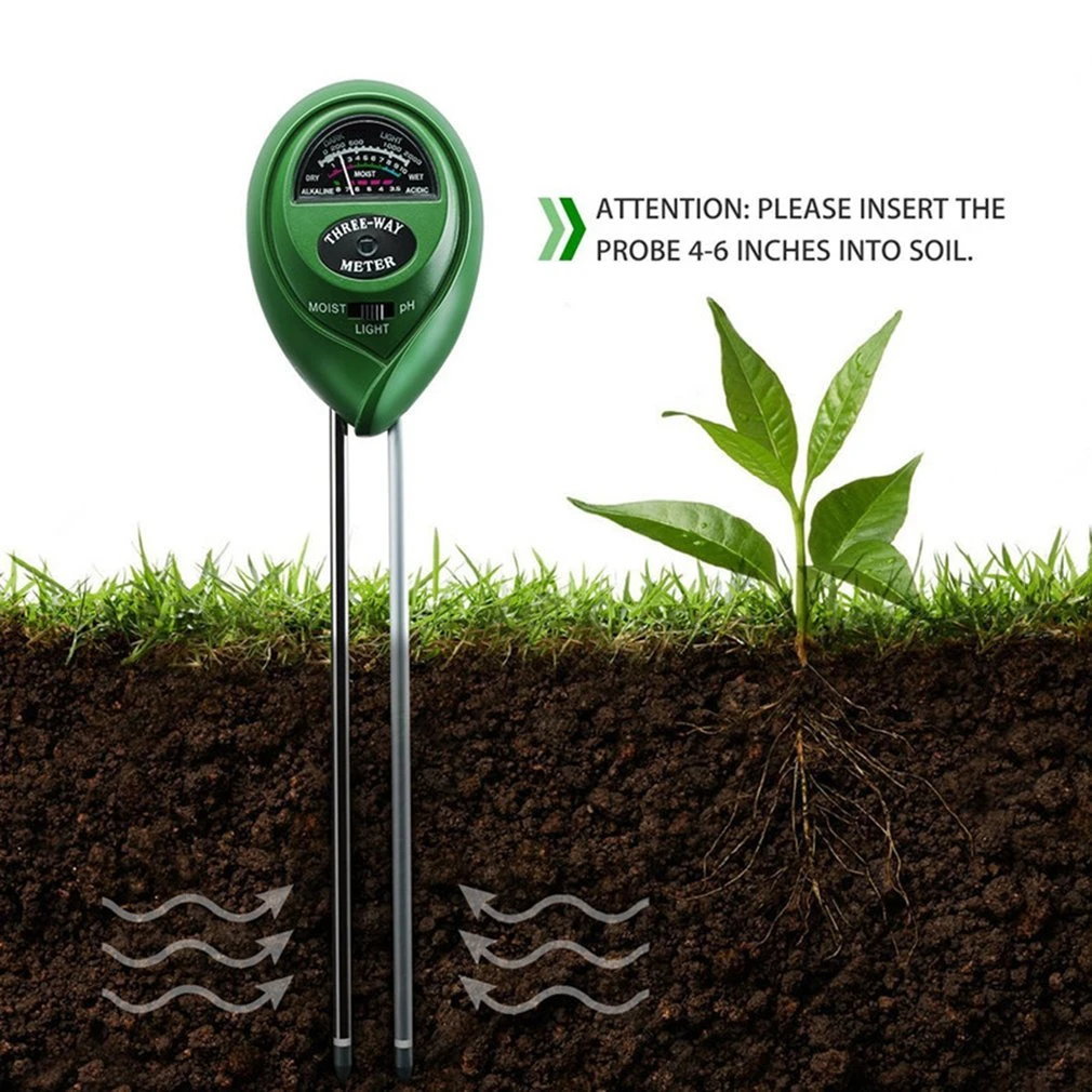 3 in 1 Soil PH Water Moisture Meter Acidity Humidity Measuring Tool