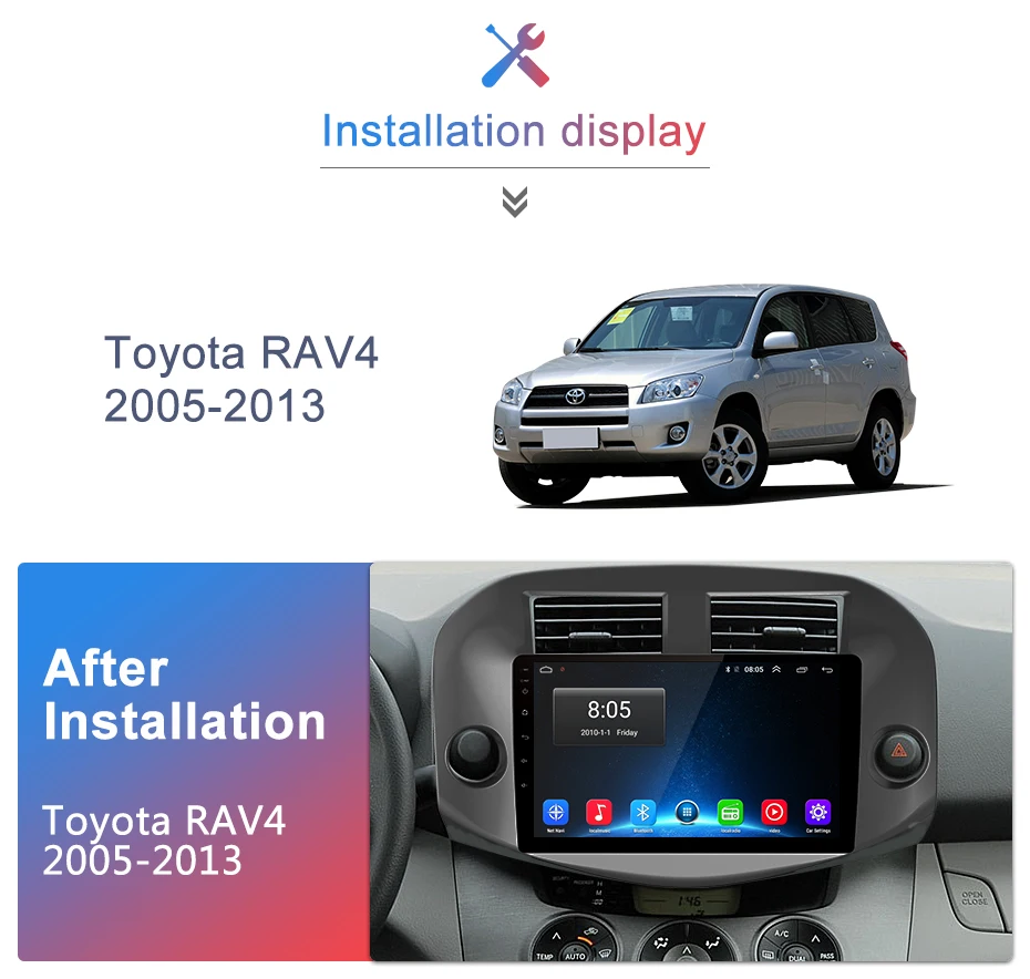 Junsun Android 8,1 Автомобильный gps радио плеер для Toyota RAV4 RAV 4 2007 2008 2009 2011 стерео Мультимедиа Навигация видео 2Din без DVD