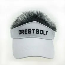 CRESTGOLF réglable faux cheveux casquette de Golf hommes chapeau perruque/cheveux Golf casquette de Baseball avec plusieurs couleurs disponibles(China)