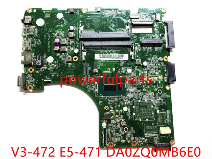 100% рабочая материнская плата для acer V3-472 системная NBMN211001 DA0ZQ0MB6E0 процессор i5 хорошо
