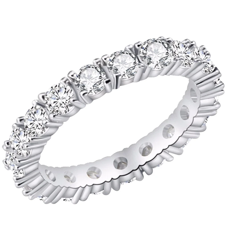 1PC New Style Jewelry White Color Inlay Cubic Zirconia Ring For Women Wedding Engagement Gift | Украшения и аксессуары