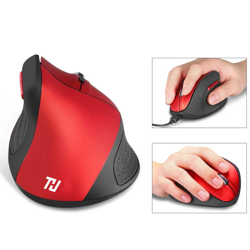 2.4G Wireless Mouse Rechargeable Ergonomic Vertical Gaming Mouse 6 DPI Level Up To 4800DPI for PC Laptop MacBook THU 3