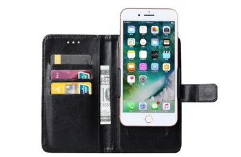 

500pcs/lot Universal Phone case Crazy Horse Wallet PU Flip Leather Case For 4.1 inch - 6.3 inch iPhone Samsung Huawei LG MOTO