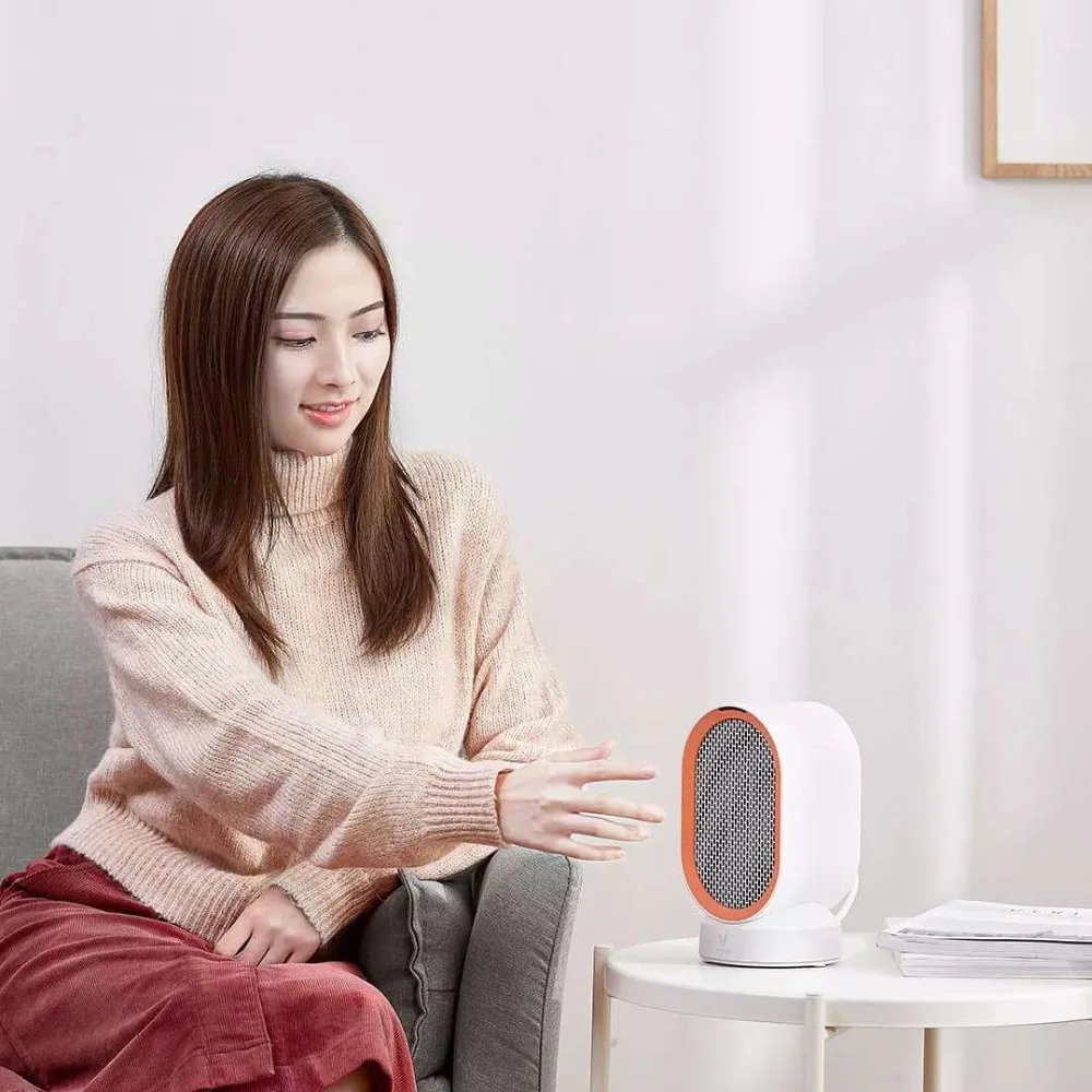 Original Xiaomi Viomi Mini Electric Heater Rapid Heating Rotation Hot/Cold Wind Two Mode Desktop Wa