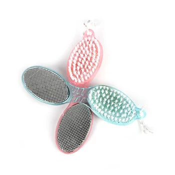 

4 in1 Two sides Clean dust dead skin Foot Pumice Grind Feet Stone Scrubber Care Callus Brush Pedicure Exfoliate Remover