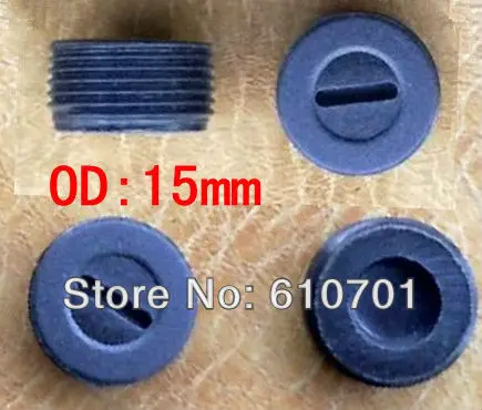 

10 Pairs Black OD 15mm Thread Slotted Plastic Carbon Brush Holder Cap External Screw Thread Electric Tools Used in Most Motors