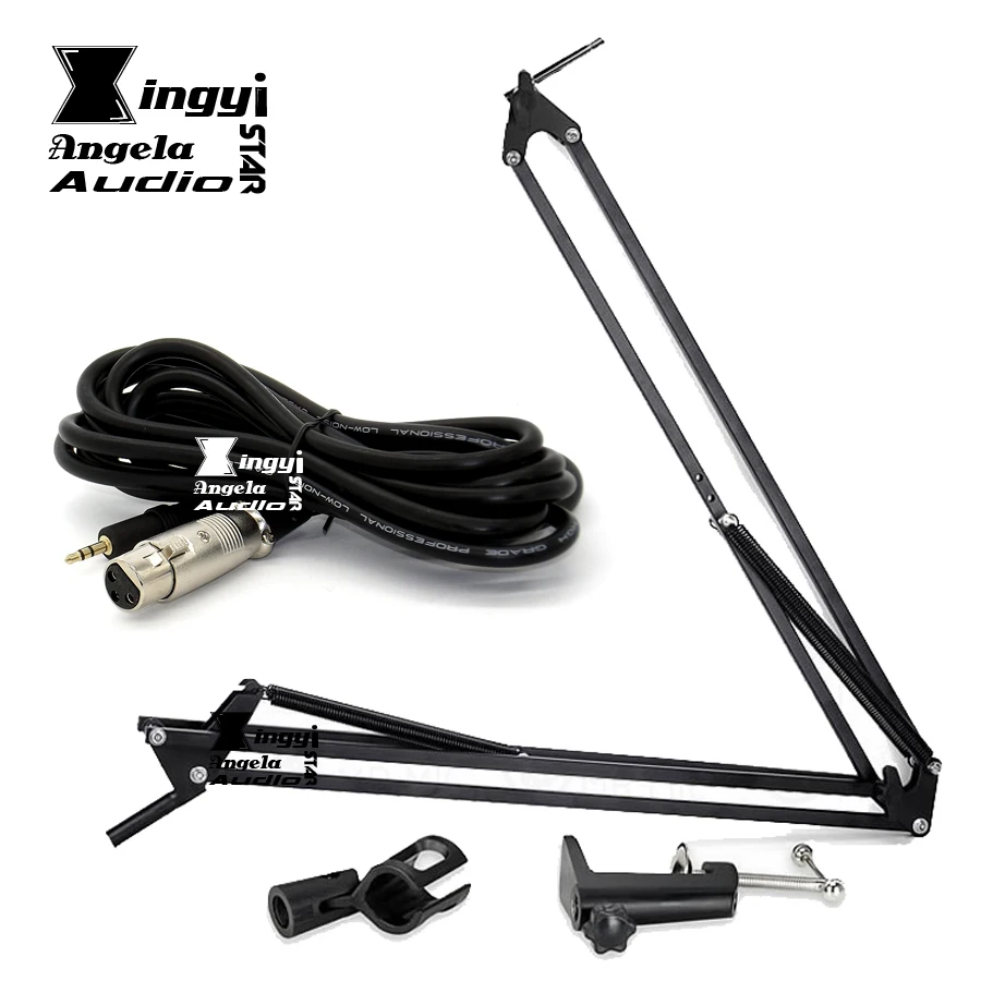 Desk Table Broadcast Mic Suspension Boom Shock Mount Scissor Arm Stand