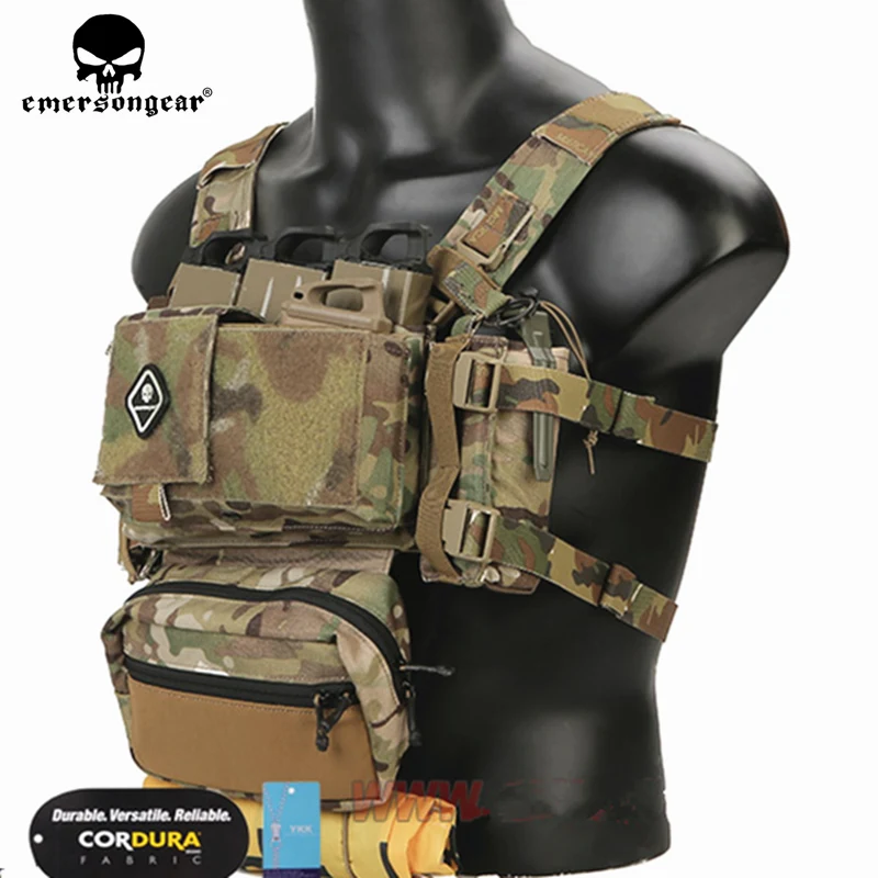 Новинка, Emersongear, Micro Fight Chissis MK3, нагрудная установка, для страйкбола, Охотничий Жилет, Рейнджер, зеленый, военный, тактический жилет, с мешочком