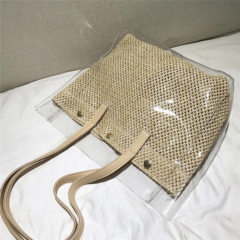 Micom Bali Beach Bag Women Summer Transparent Rattan Shoulder Bag Casual Tote Bags for Women Lady Handbags Bohemia New Arrival (9)