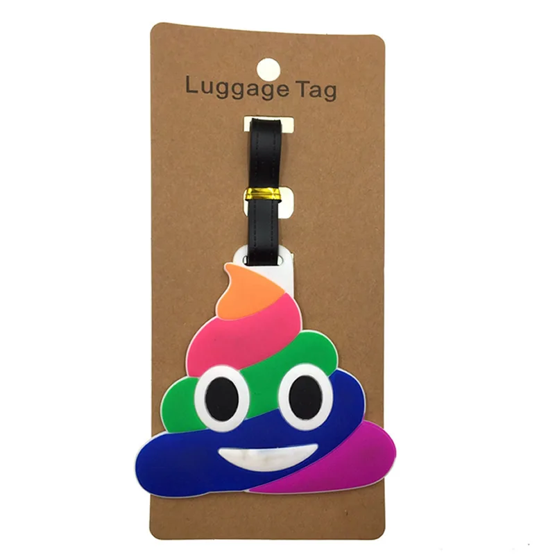 

Cartoon Kawaii Luggage Tags Suitcase Cartoon Holder Label Baggage Boarding Addres Credt Portable Silica Gel Travel Accessories