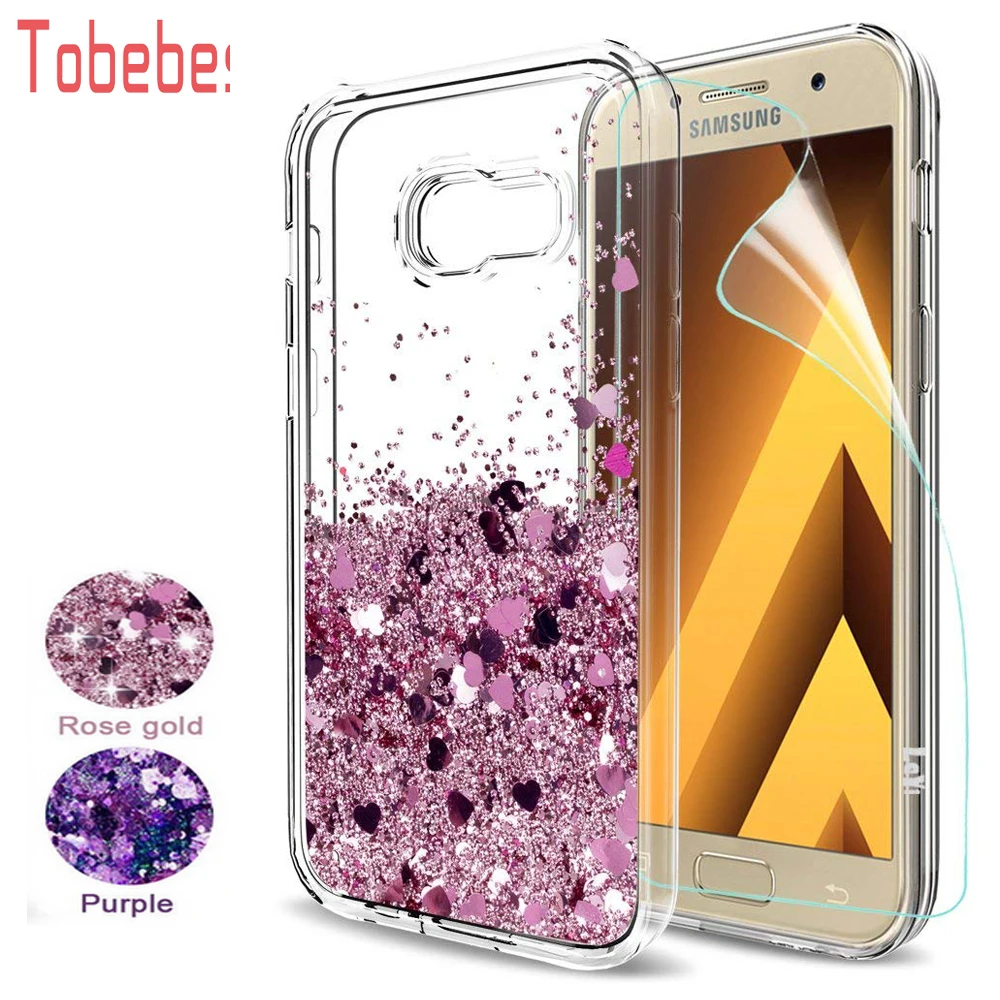 

For Samsung Galaxy A5 2017 Glitter Case For Samsung A520 Sparkle Shiny Bling Quicksand Liquid Clear TPU Slicone Back Cover