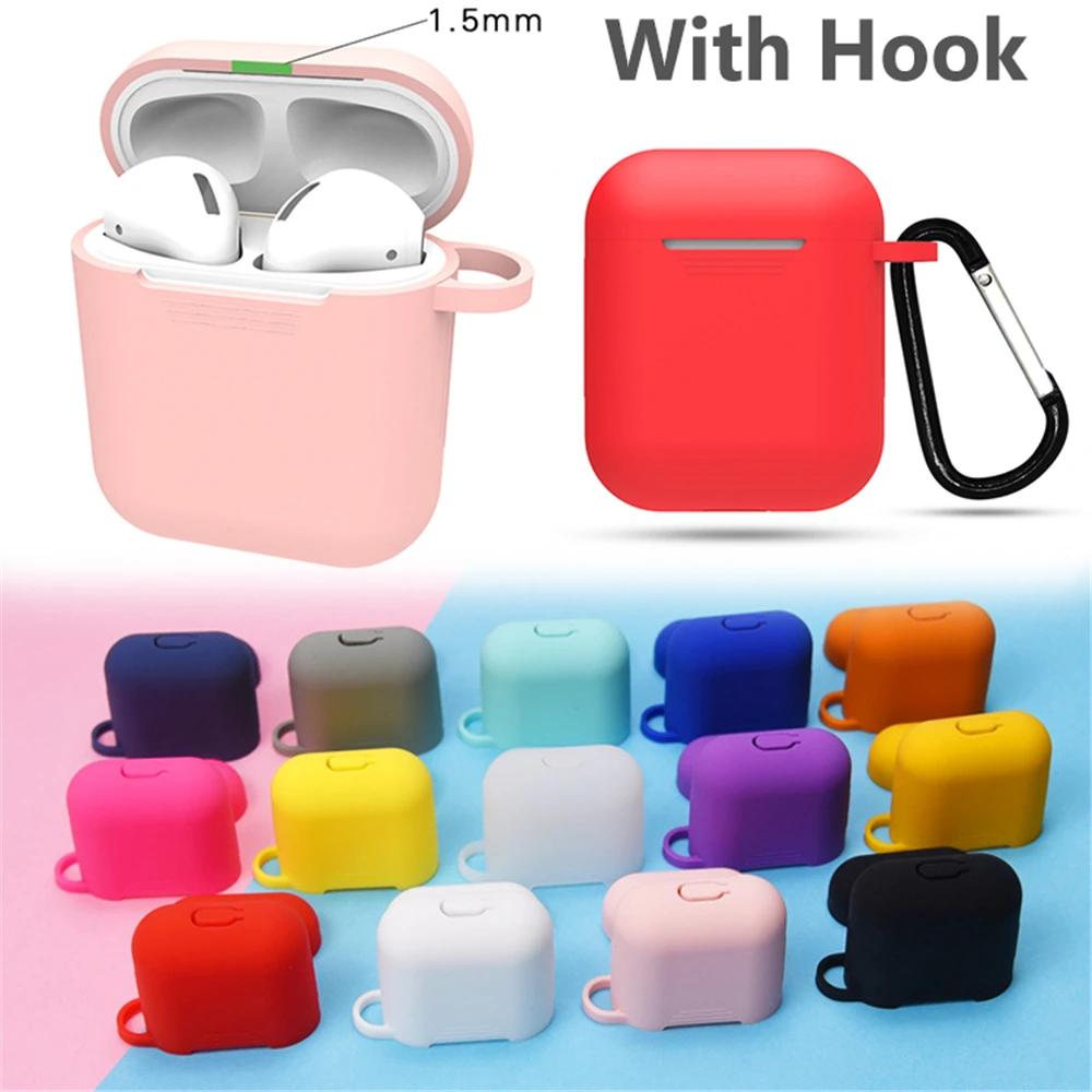 

1PCS TPU Silicone Bluetooth Wireless Earphone Case For AirPods Protective Cover Skin Accessories for Apple Airpods Charging Box