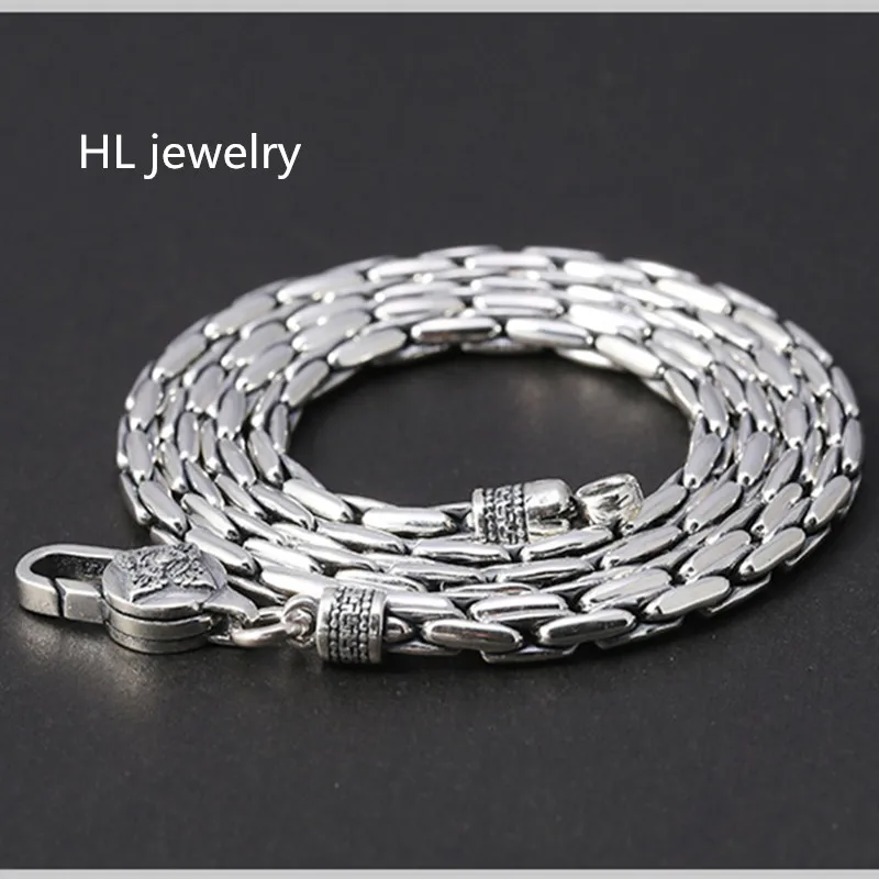

75cm free shipping Wholesale 100% Real Pure 925 Sterling Silver Necklace 3MM Thick Chain Men Gift Thai silver long necklace