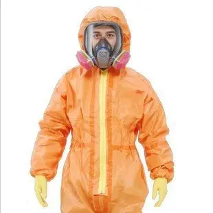 Nuclear Radiation Protection Suit with Respirator, Gloves and Boots