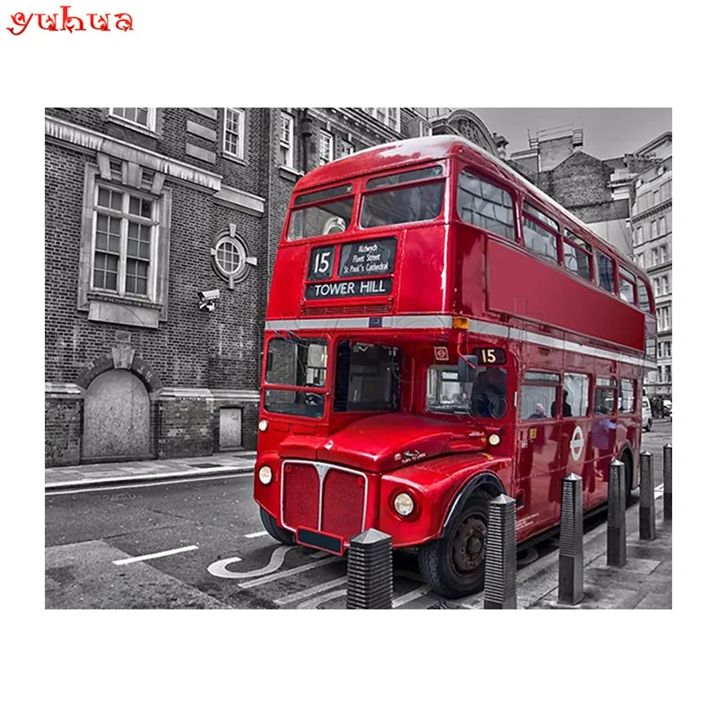 Diamond 5d diy diamond painting london vintage bus embroidery cross Diamond 5d diy diamond painting london vintage bus embroidery cross