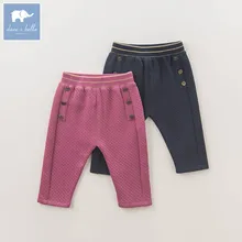 DB5972 dave bella/осенние длинные штаны для маленьких девочек с модным принтом детские штаны для малышей брюки для девочек