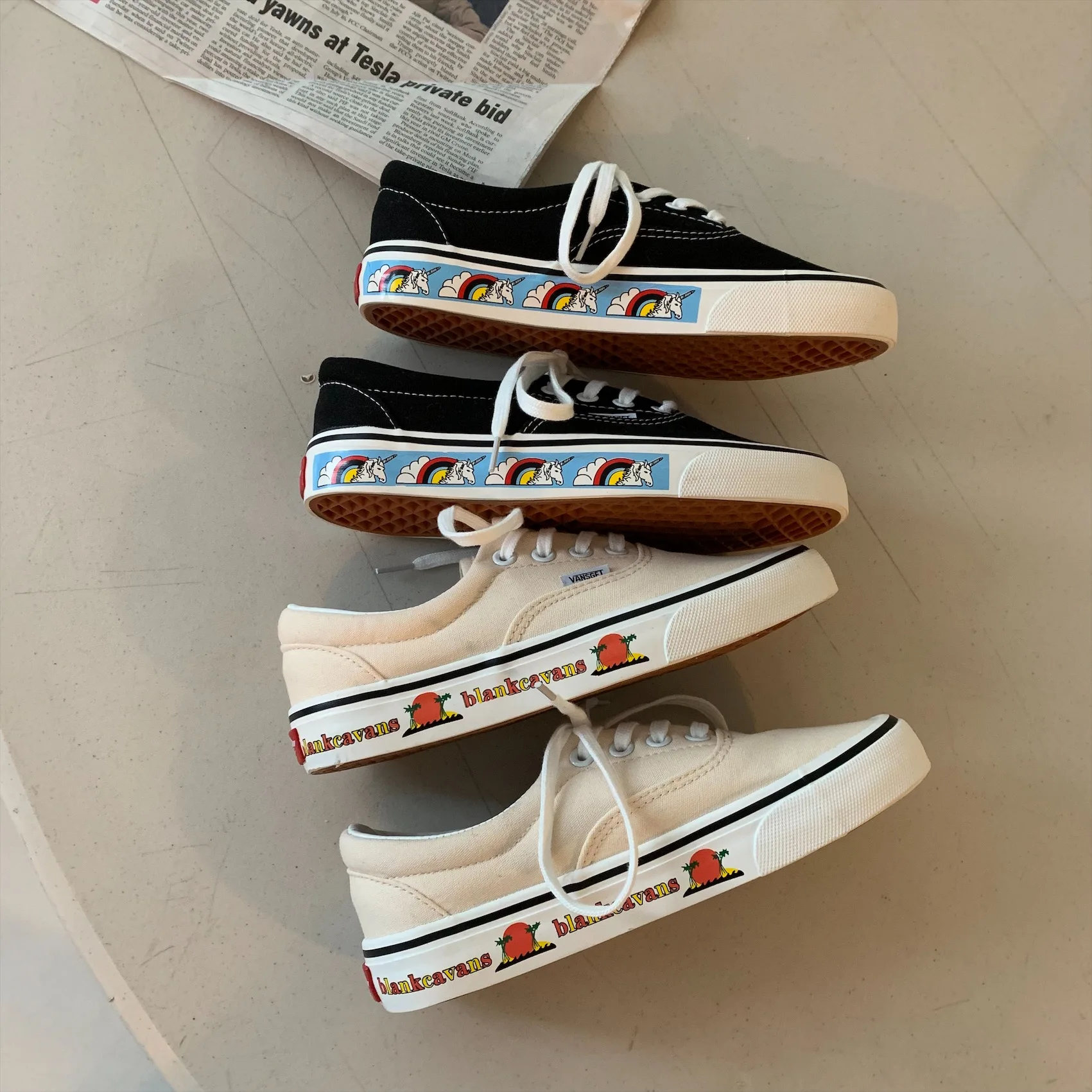 

Unicorn canvas shoes female flats 2019 summer Korean ulzzang girls low to skate shoes women sneakers