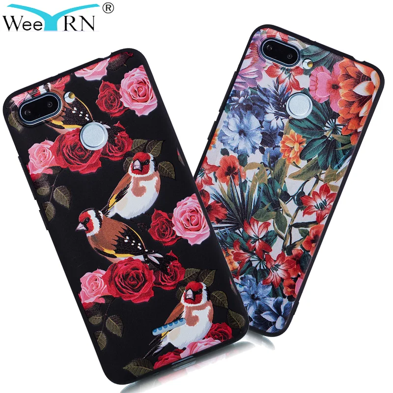 

WeeYRN New Cute 3D Relief Soft Case Xiaomi Redmi 6 Pro 6 6A Funda Matte Silicone TPU Case Luxury Full Cover Xiaomi mi A2 lite