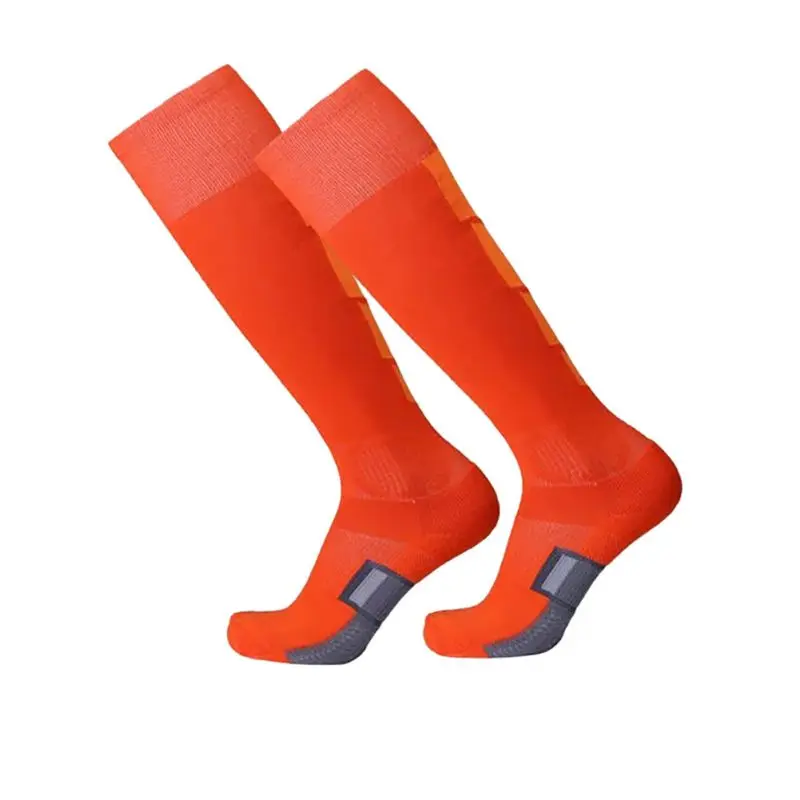 Men Football Soccer Plain Long Socks Leg Compression Stretch Stockings