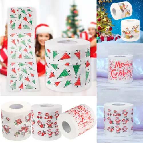 Santa Claus Xmas Home Household Supplies Toilet Paper Roll Living Room Decor New Holiday DIY Decorations