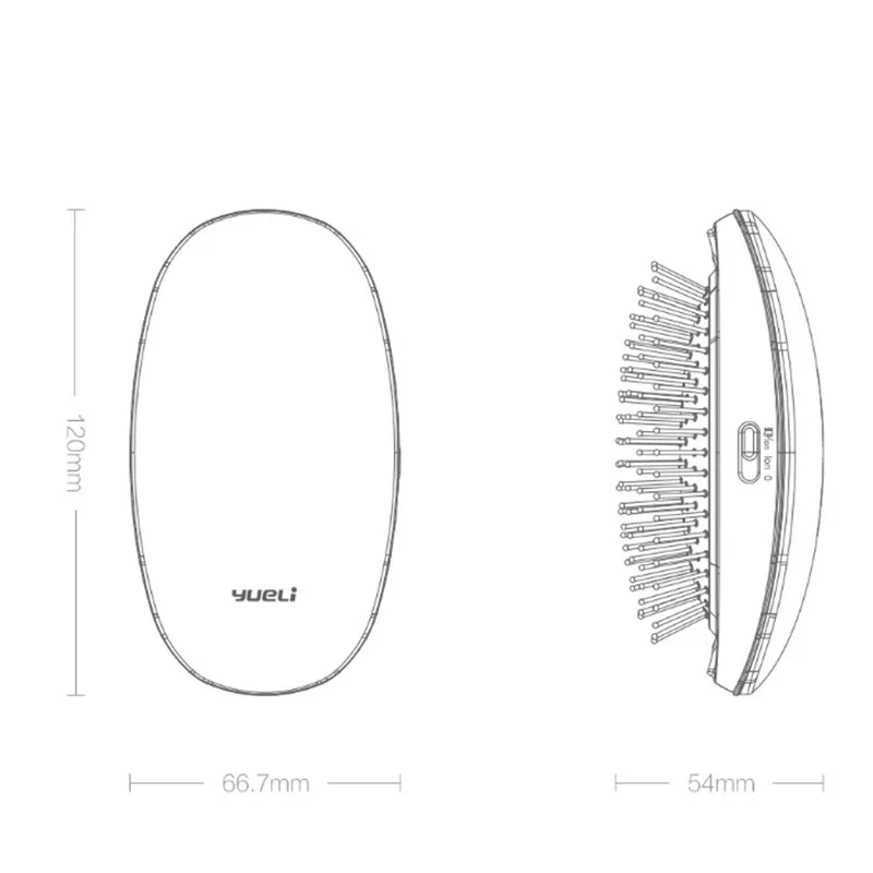 YOUPIN Yueli электрическая ионная расческа портативная Мини Портативная Массажная расческа для волос антистатическая для женщин Стайлинг
