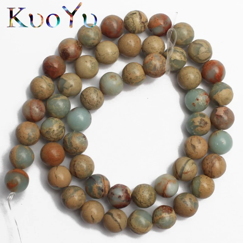 

Natural ShouShan Stone Snakeskin Blue Stone Round Loose Beads Genuine For Jewelry Making 15" 4/6/8/10/12mm Diy Bracelet Necklace