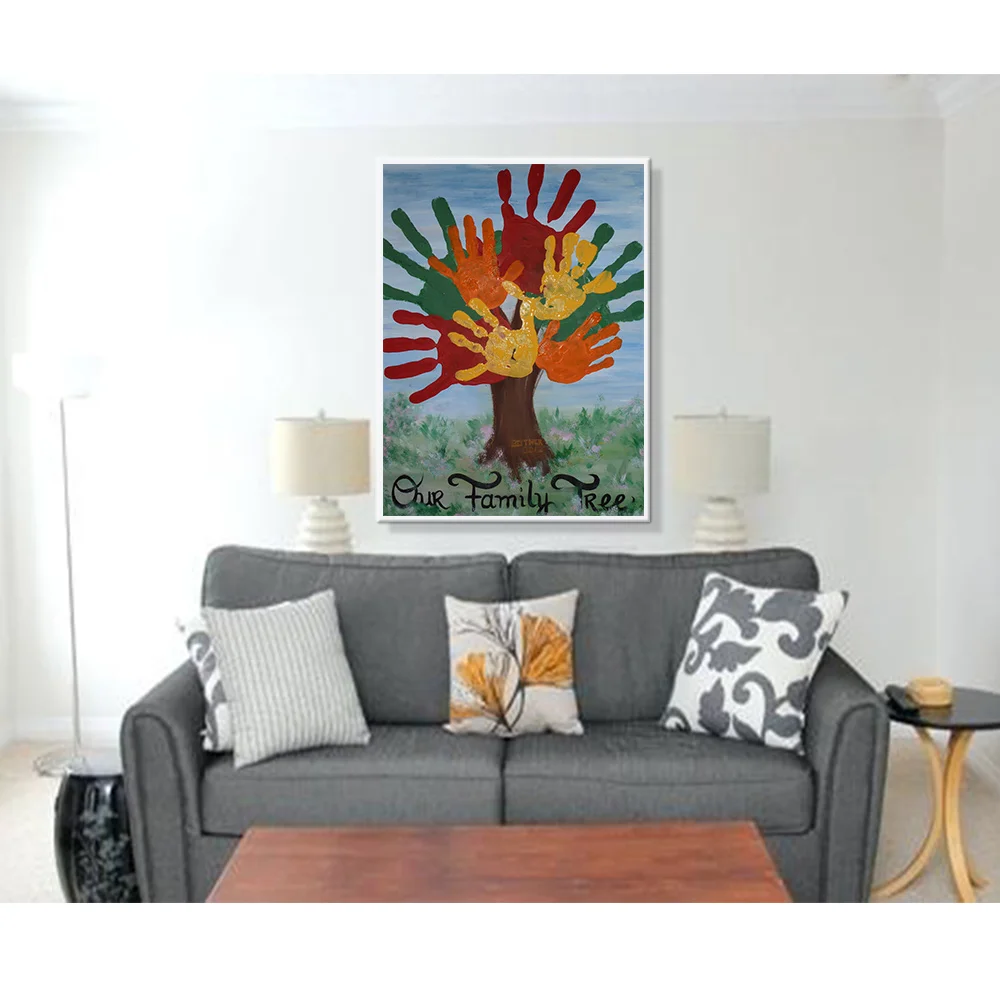 

Nordic Pop Art Mordern Wall Poster and Print Abstract Hand Tree Art Canvas Painting on Canvas Mural for Living Room Decoration