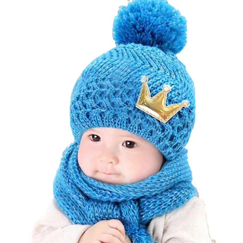 2017 baby winter hat Cute Winter Baby Kids Girls Boys Warm Woolen Coif