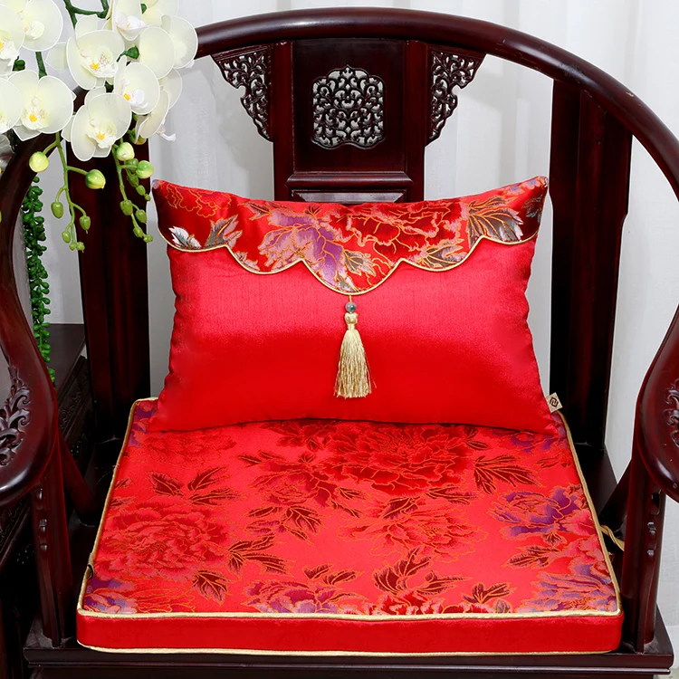 Винтажная тутовая шелковая подушка с кисточками, китайская Толстая Подушка на стул, декоративная подушка для дивана, подушка для сидения, поясничная подушка, подушка для спины